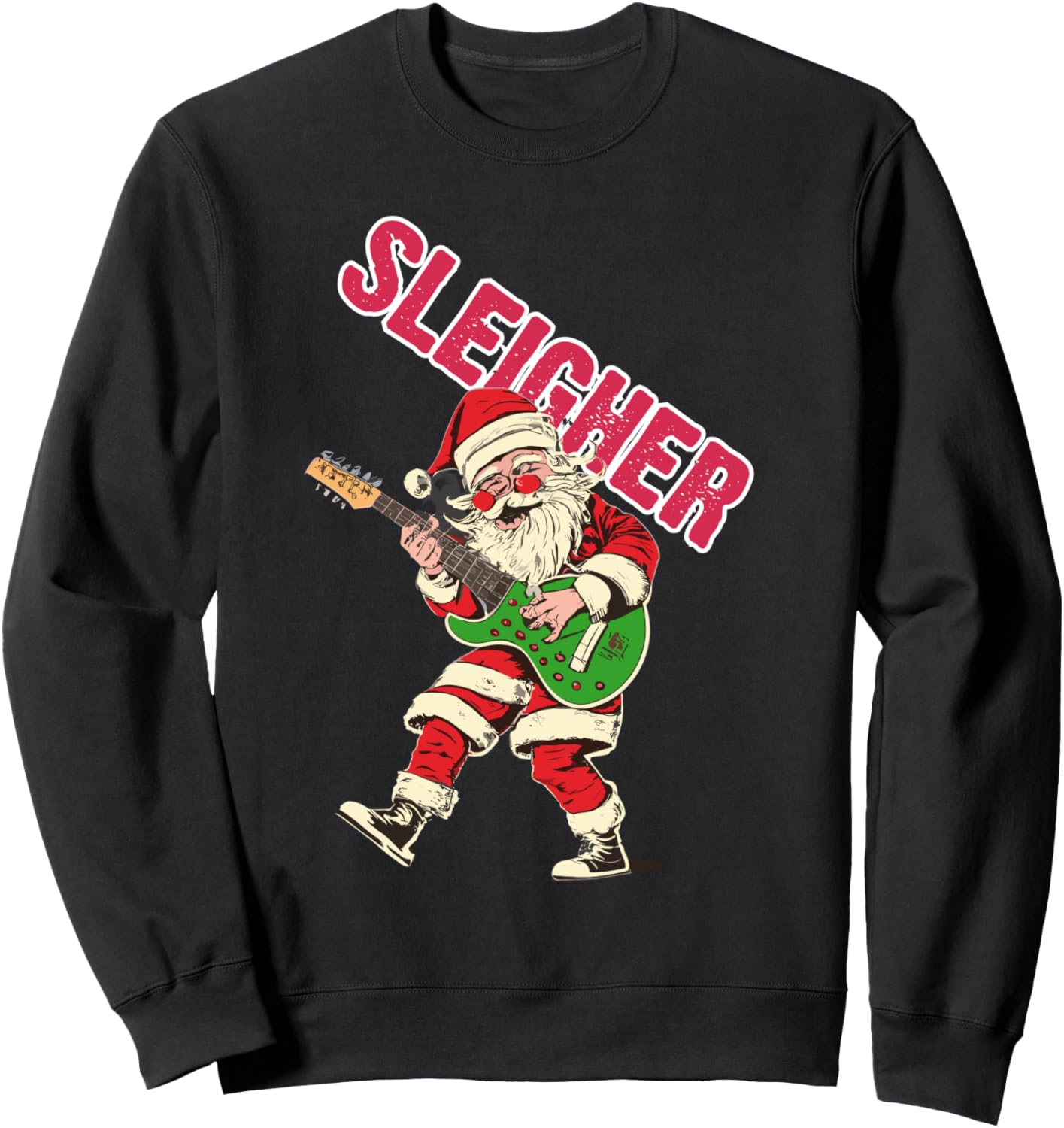 Толстовка с изображением Санта-Клауса и гитары на рождественских санях Sleigher Christmas Gifts, черный
Толстовка с изображением Санта-Клауса и гитары на рождественских санях Sleigher Christmas Gifts, черный