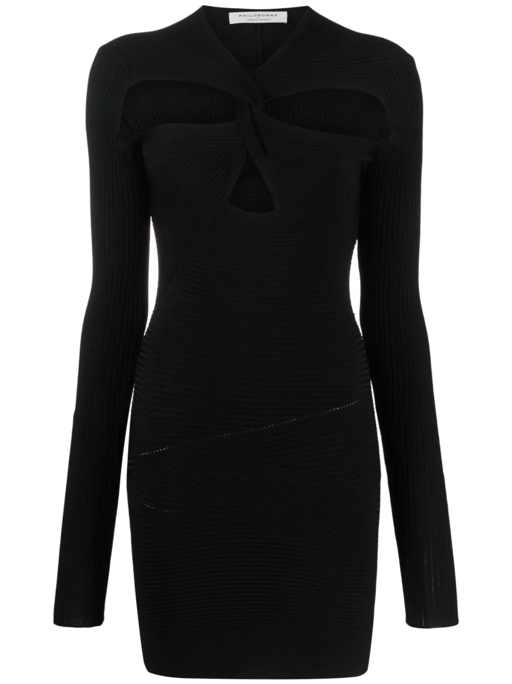 Платье мини в рубчик с вырезами Philosophy Di Lorenzo Serafini, черный
Платье мини в рубчик с вырезами Philosophy Di Lorenzo Serafini, черный