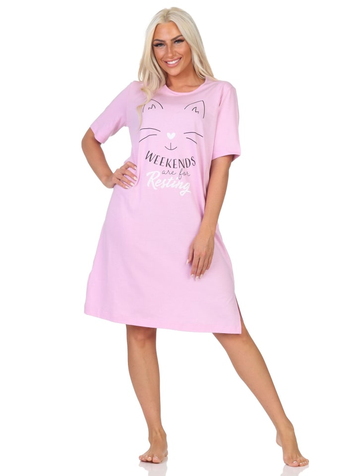 Ночная рубашка с короткими рукавами и принтом кошек, размеры 125 214 380, цвет розовый NORMANN
Ночная рубашка с короткими рукавами и принтом кошек, размеры 125 214 380, цвет розовый NORMANN