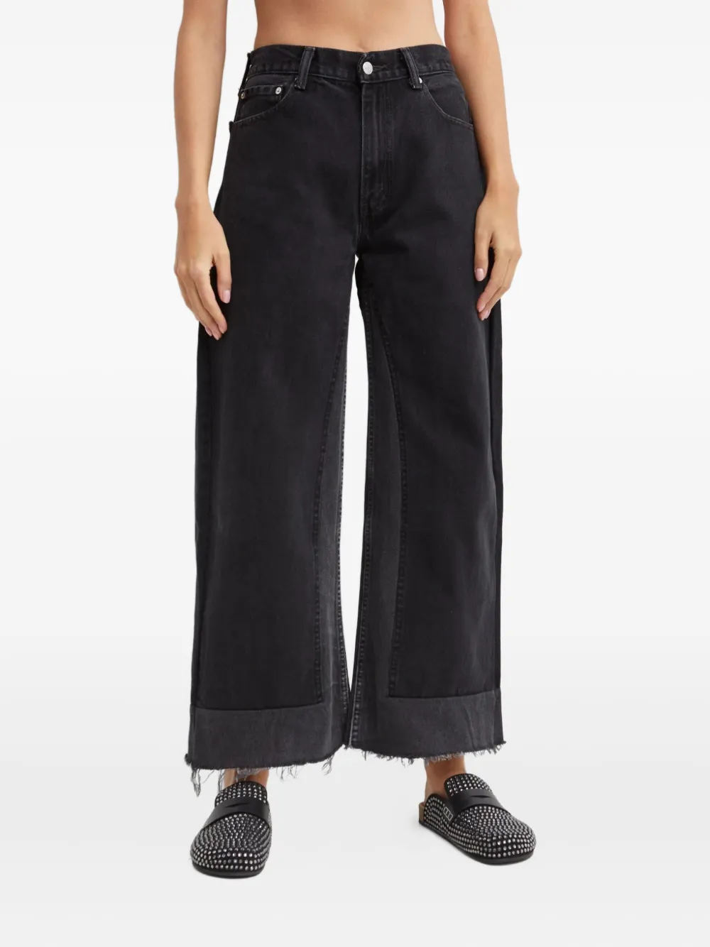 Укороченные джинсы с необработанным краем B Sides, черный
Укороченные джинсы с необработанным краем B Sides, черный