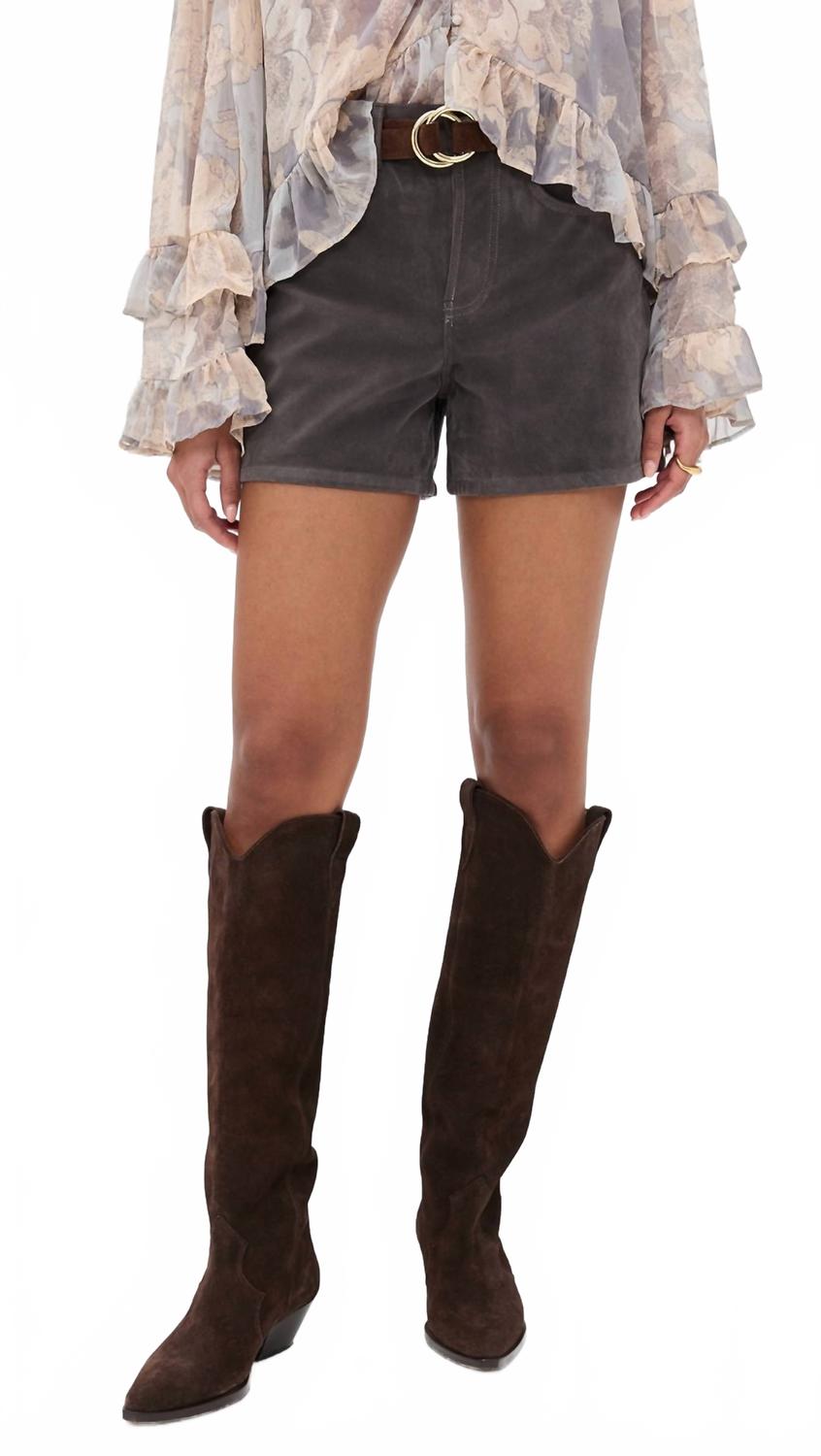 Free People Шорты Tippi из веганской замши, темно-серые
Free People Шорты Tippi из веганской замши, темно-серые