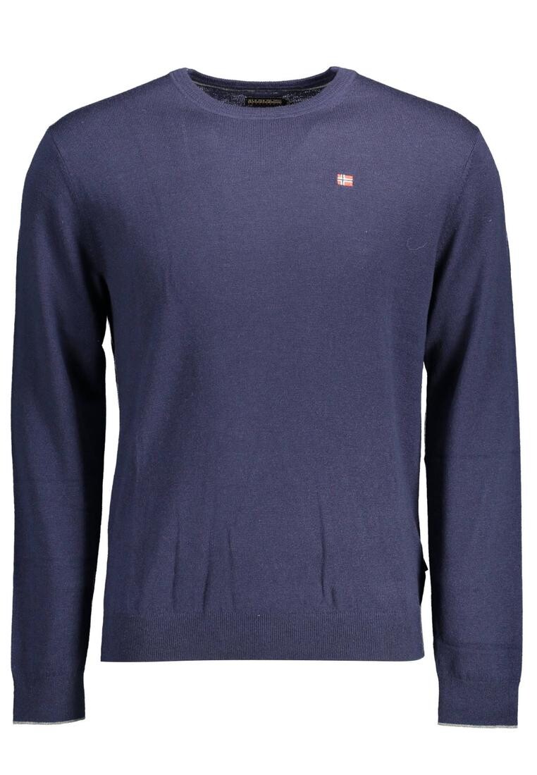 Шерстяной свитер с вышивкой и круглым вырезом Napapijri, синий
Шерстяной свитер с вышивкой и круглым вырезом Napapijri, синий