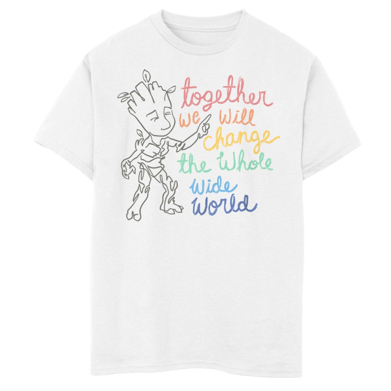 Футболка с рисунком «Стражи Галактики Грут» для мальчиков 8–20 лет «Вместе мы изменим весь мир» Licensed Character
Футболка с рисунком «Стражи Галактики Грут» для мальчиков 8–20 лет «Вместе мы изменим весь мир» Licensed Character