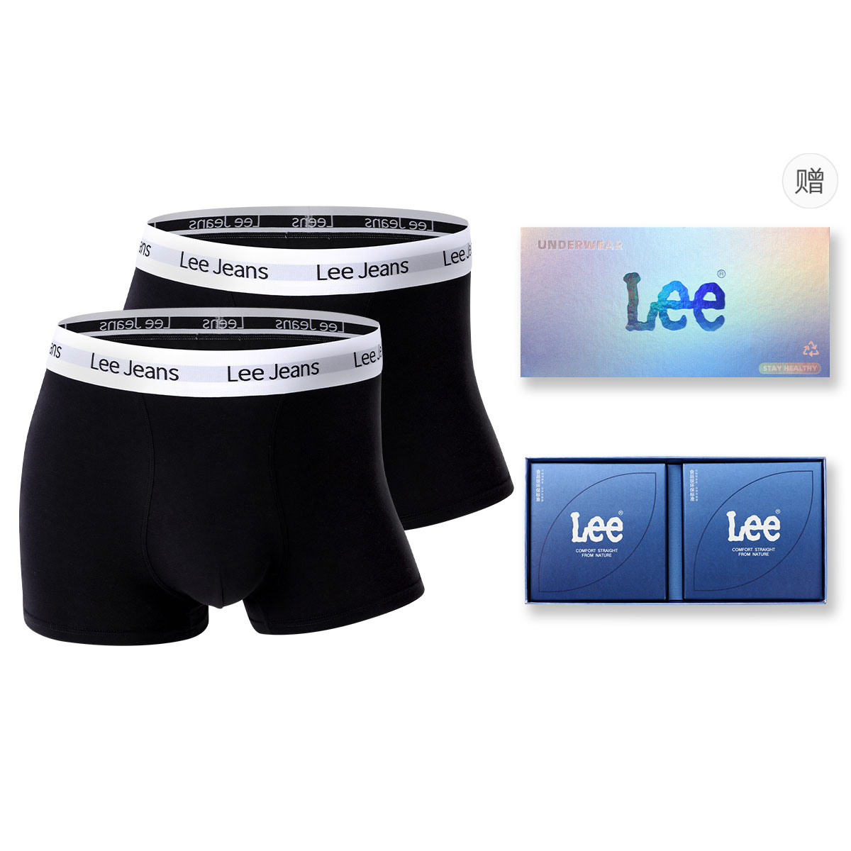 Комплект мужских трусов подарочный набор Lee, box 2 pack (черный+черный)
Комплект мужских трусов подарочный набор Lee, box 2 pack (черный+черный)