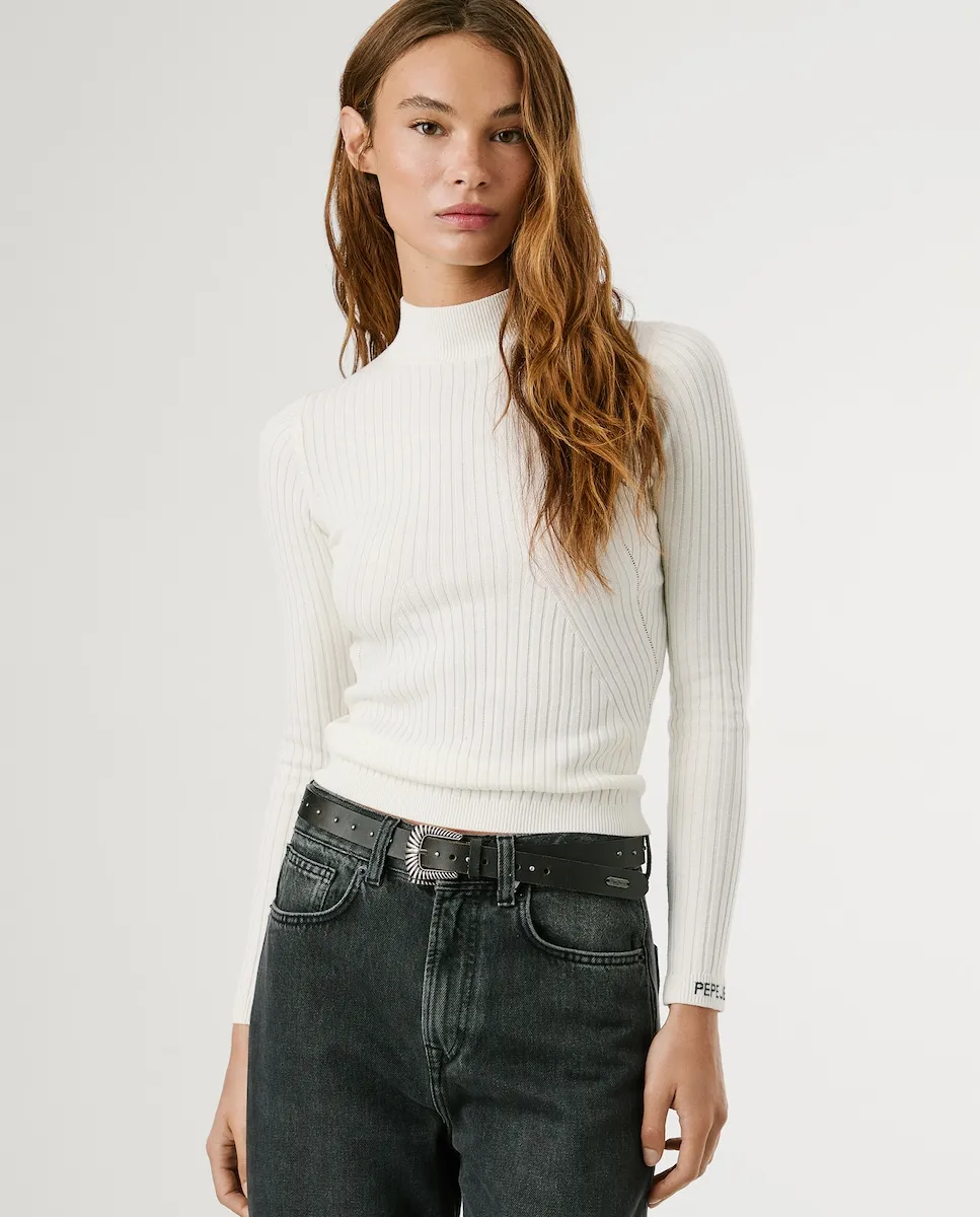 Женский джемпер в рубчик с воротником Перкинс Pepe Jeans, кремовый
Женский джемпер в рубчик с воротником Перкинс Pepe Jeans, кремовый