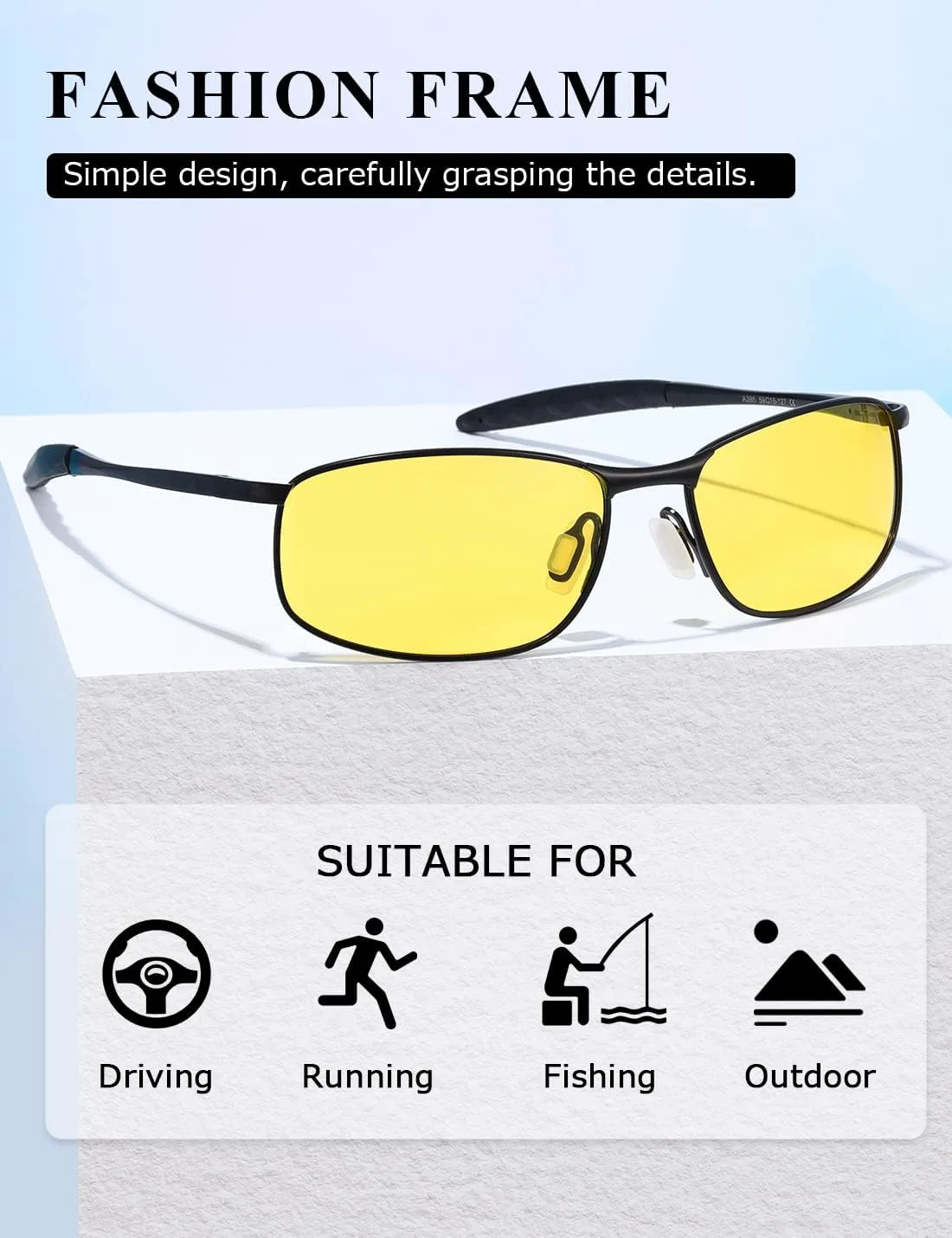 Поляризованные солнцезащитные очки AEVOGUE для мужчин, прямоугольная металлическая оправа, ретро-стиль, AE0395, 2 Pack/Black Frame+grey Lens+black Frame Yellow Lens
Поляризованные солнцезащитные очки AEVOGUE для мужчин, прямоугольная металлическая оправа, ретро-стиль, AE0395, 2 Pack/Black Frame+grey Lens+black Frame Yellow Lens