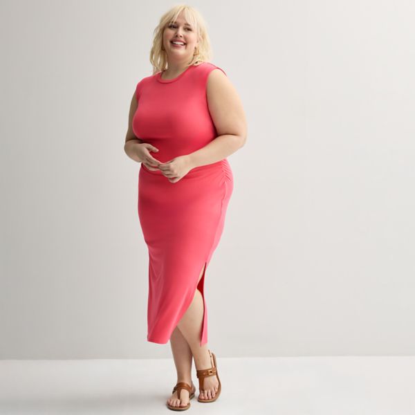 Платье больших размеров без рукавов со сборками Intempo, розовый
Платье больших размеров без рукавов со сборками Intempo, розовый