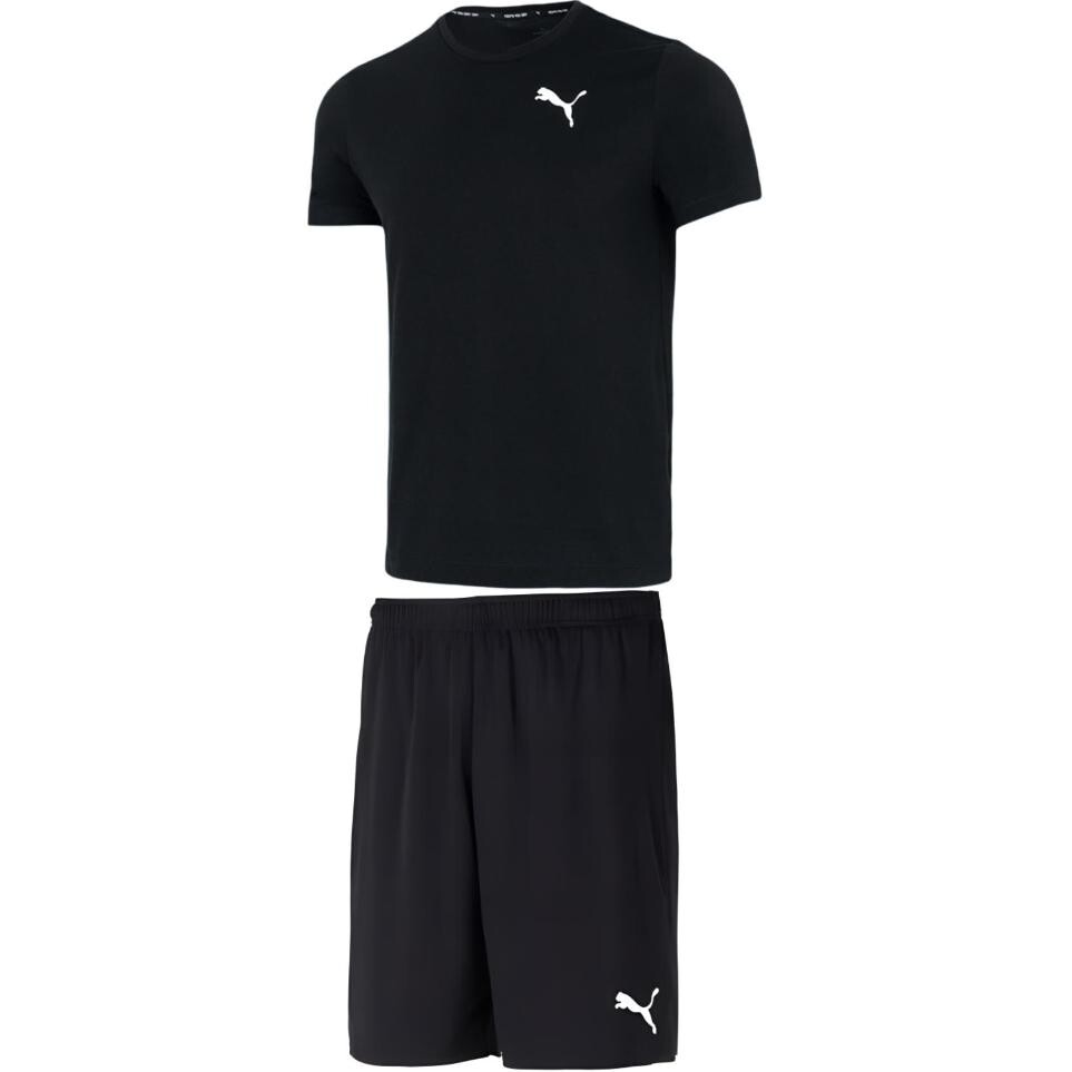 Повседневная спортивная одежда для мужчин, черный топ и черные шорты Puma, черный
Повседневная спортивная одежда для мужчин, черный топ и черные шорты Puma, черный