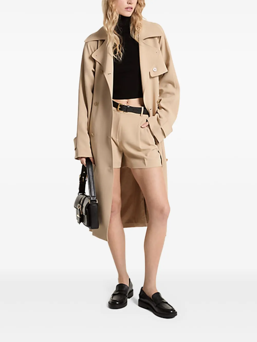 Тренч с поясом Michael Michael Kors, нейтральный 
Тренч с поясом Michael Michael Kors, нейтральный