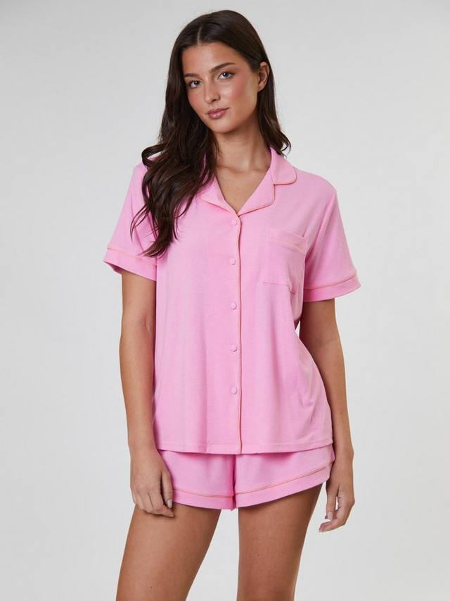 Рибленый классический комплект пижамы с длинными рукавами Loungeable, Hot Pink
Рибленый классический комплект пижамы с длинными рукавами Loungeable, Hot Pink