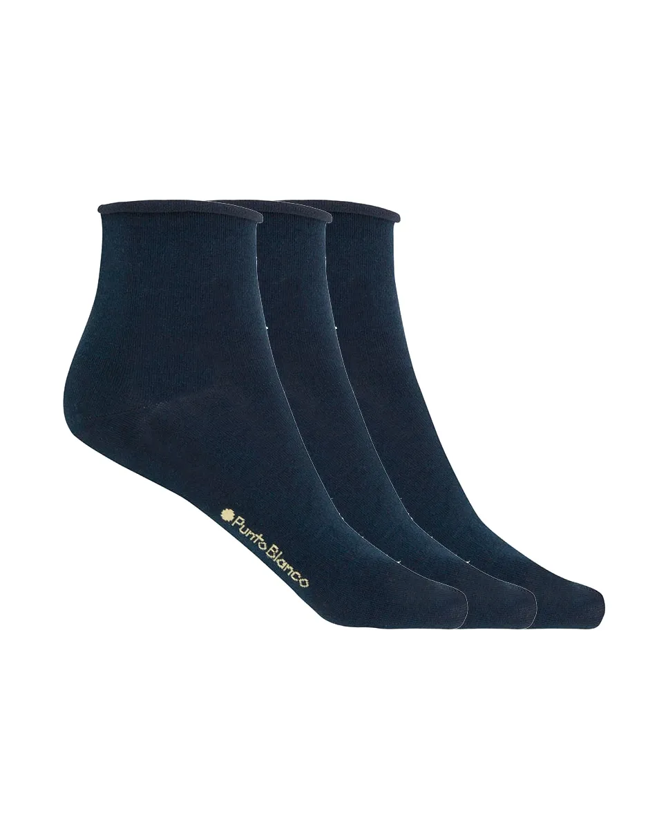 Набор из 3 пар женских носков из мерсеризованного хлопка гладкие с манжетой рюш Punto Blanco, темно-синий
Набор из 3 пар женских носков из мерсеризованного хлопка гладкие с манжетой рюш Punto Blanco, темно-синий