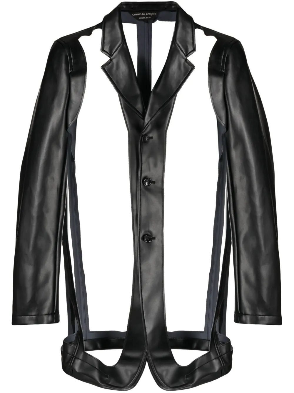 Однобортный пиджак с вырезом Comme des Garçons Homme Plus, черный
Однобортный пиджак с вырезом Comme des Garçons Homme Plus, черный