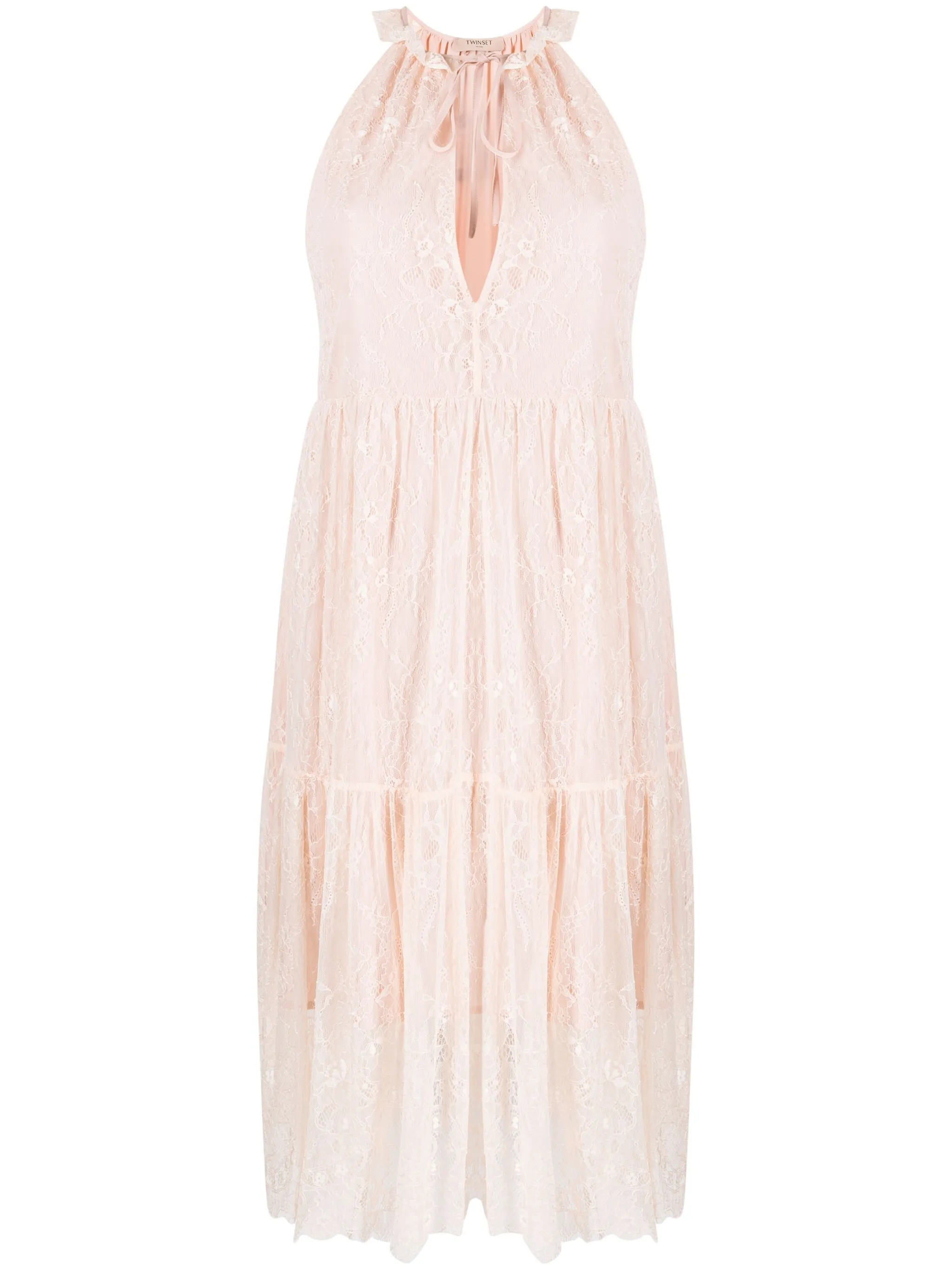 Платье без рукавов с кружевом Twinset, розовый
Платье без рукавов с кружевом Twinset, розовый