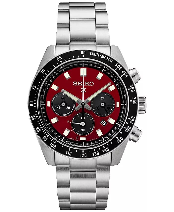 Мужские часы-хронограф Solar Prospex Speedtimer с браслетом из нержавеющей стали, 41 мм — U. Специальное издание Seiko, серебро
Мужские часы-хронограф Solar Prospex Speedtimer с браслетом из нержавеющей стали, 41 мм — U. Специальное издание Seiko, серебро