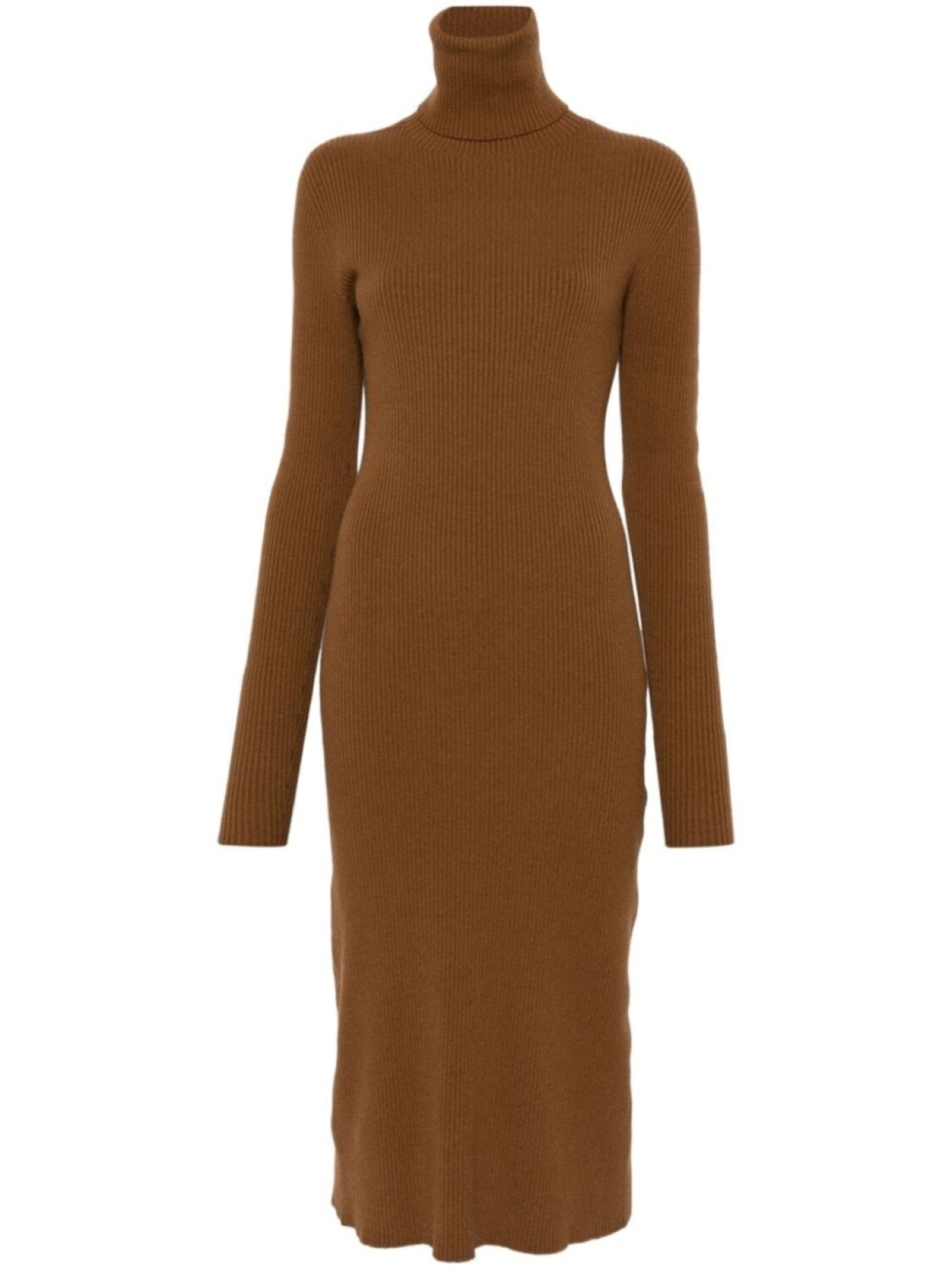 Fabiana Filippi платье миди в рубчик, коричневый 
Fabiana Filippi платье миди в рубчик, коричневый