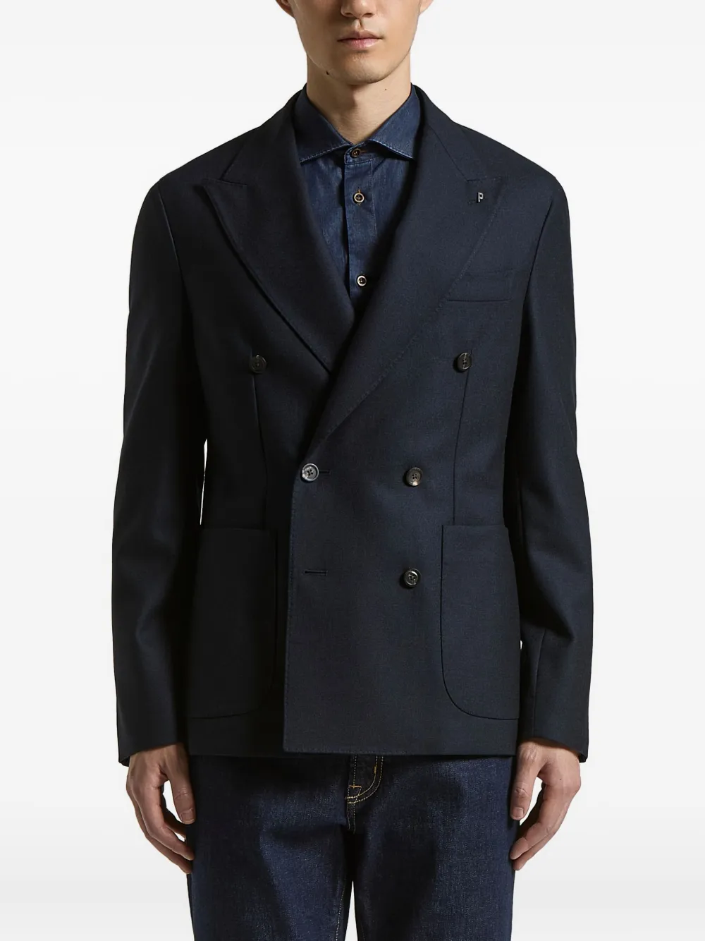 Двубортный пиджак Peserico, синий
Двубортный пиджак Peserico, синий