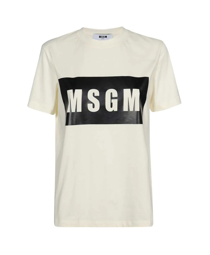 Хлопковая футболка с логотипом Msgm, бежевый
Хлопковая футболка с логотипом Msgm, бежевый