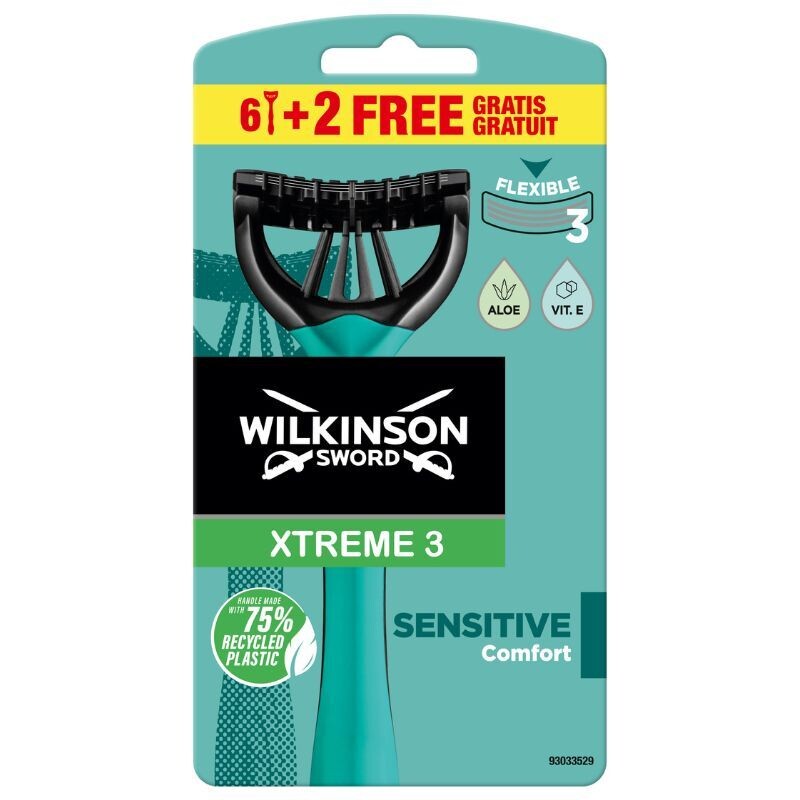 Wilkinson Xtreme3 Sensitive бритва для мужчин, 8 шт.
Wilkinson Xtreme3 Sensitive бритва для мужчин, 8 шт.