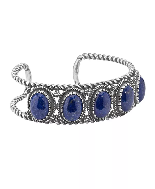 Браслет-Манжета с декоративным лазуритом в стиле американского запада из стерлингового серебра American West Jewelry, blue
Браслет-Манжета с декоративным лазуритом в стиле американского запада из стерлингового серебра American West Jewelry, blue