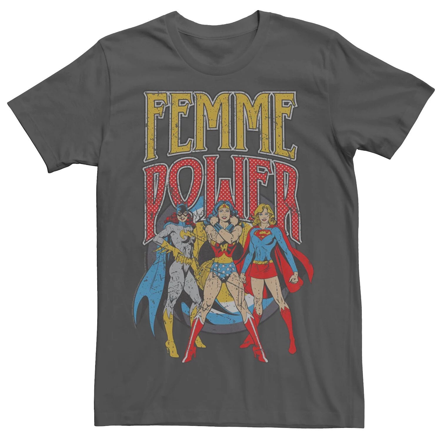 Мужская винтажная футболка Femme Power League с изображением Лиги справедливости DC Comics Licensed Character
Мужская винтажная футболка Femme Power League с изображением Лиги справедливости DC Comics Licensed Character