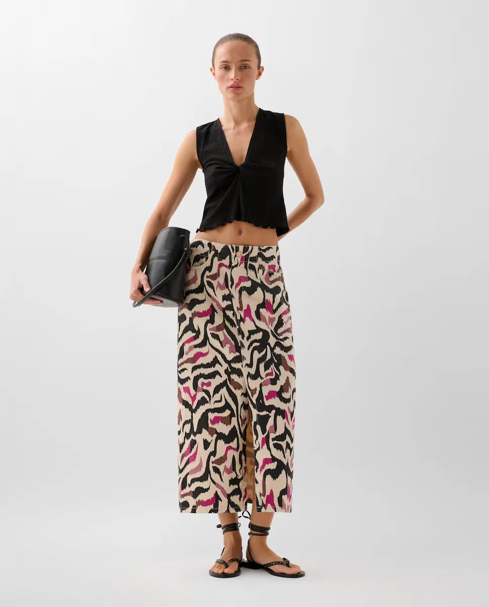 Джинсовая юбка миди Scalpers, многоцветный
Джинсовая юбка миди Scalpers, многоцветный