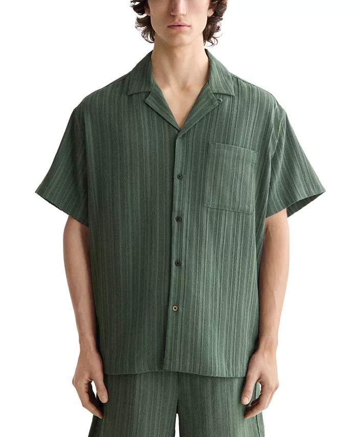 Мужская рубашка с карманом на пуговицах, свободного кроя, с коротким рукавом и тональными полосками SCOTCH & SODA, зеленый
Мужская рубашка с карманом на пуговицах, свободного кроя, с коротким рукавом и тональными полосками SCOTCH & SODA, зеленый