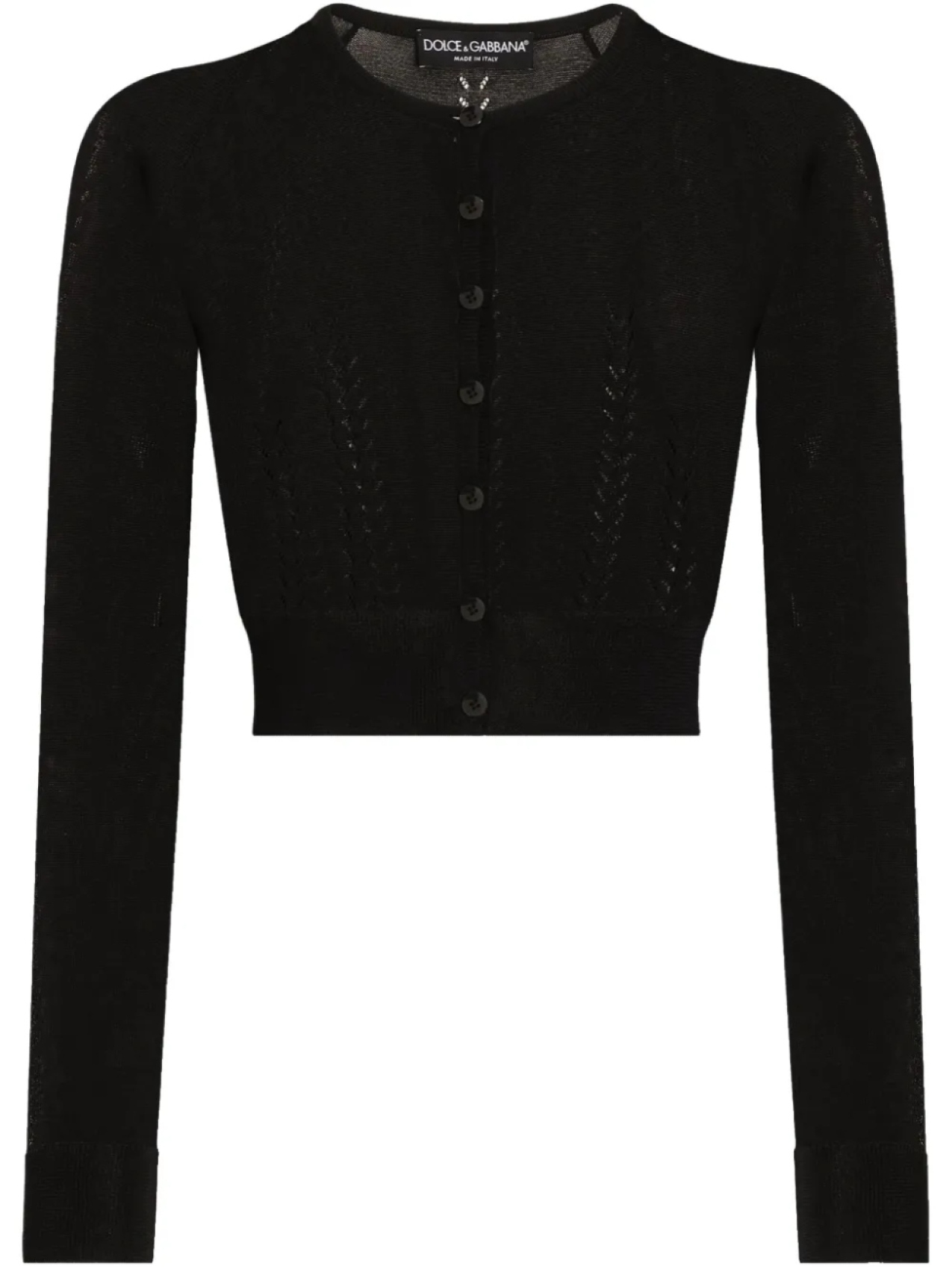 Кардиган с ажурными участками Dolce & Gabbana, черный
Кардиган с ажурными участками Dolce & Gabbana, черный