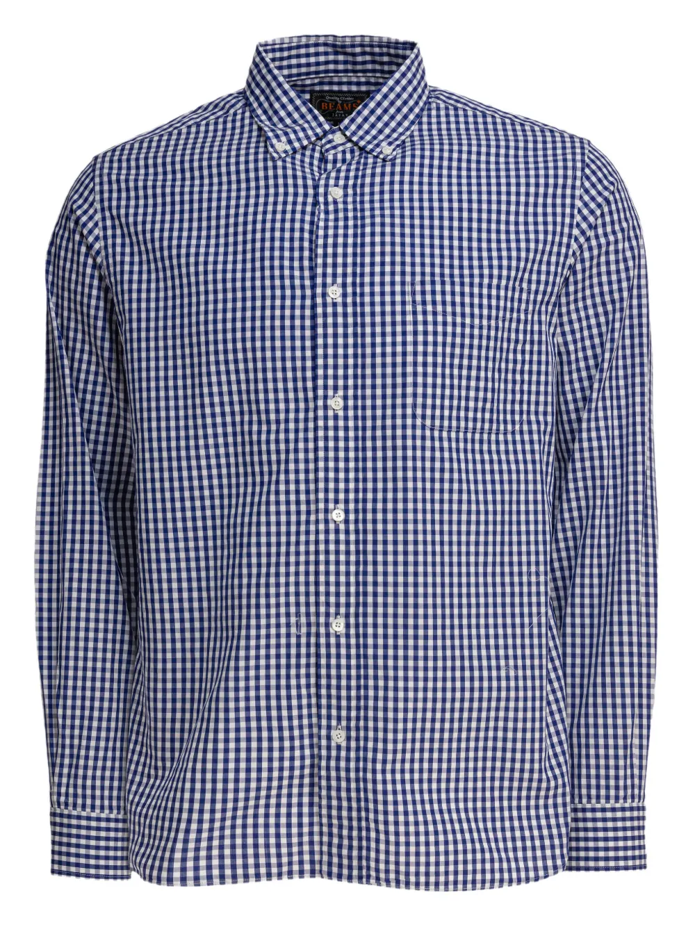 Рубашка из хлопка в клетку гингем BEAMS PLUS, синий
Рубашка из хлопка в клетку гингем BEAMS PLUS, синий