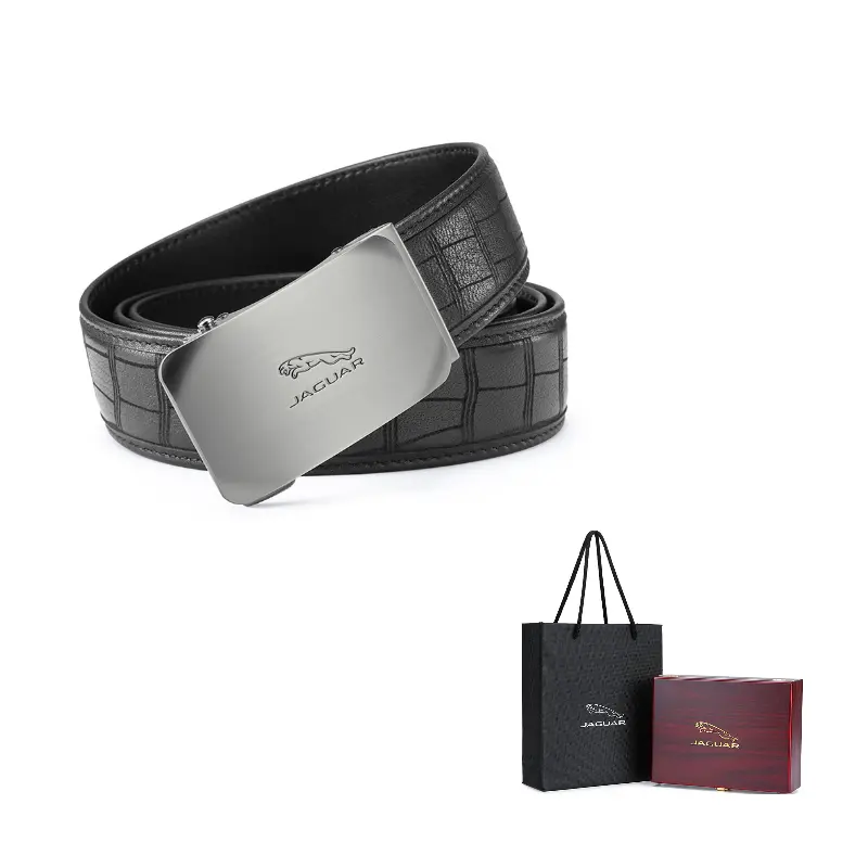 JAGUAR Ремень из оленьей кожи с автоматической пряжкой и крокодиловым принтом, Black
JAGUAR Ремень из оленьей кожи с автоматической пряжкой и крокодиловым принтом, Black