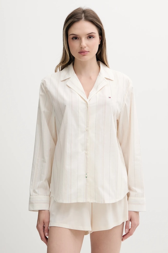 Хлопковая пижамная рубашка Tommy Hilfiger, бежевый
Хлопковая пижамная рубашка Tommy Hilfiger, бежевый