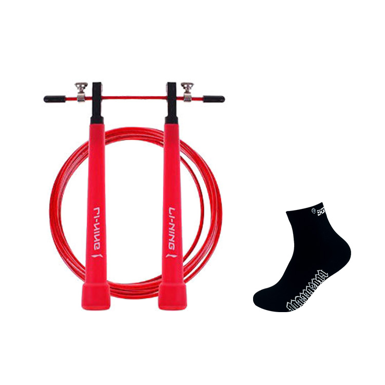 Скакалка для скоростных тренировок материал троса pvc стальной трос, материал рукоятки pvc для учеников LINING, черный
Скакалка для скоростных тренировок материал троса pvc стальной трос, материал рукоятки pvc для учеников LINING, черный