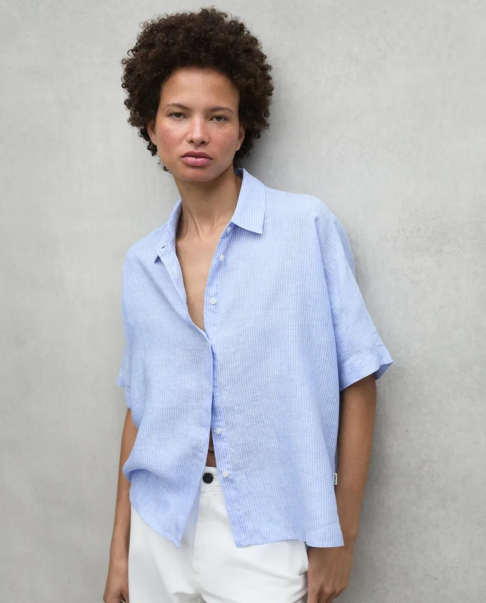 Женская рубашка с застежкой на пуговицы и короткими рукавами Ecoalf, синий
Женская рубашка с застежкой на пуговицы и короткими рукавами Ecoalf, синий