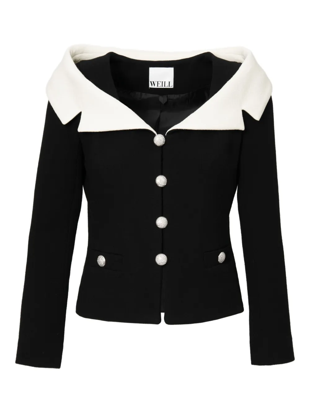 Жакет с вырезом Бардо и пуговицами Weill Paris, черный
Жакет с вырезом Бардо и пуговицами Weill Paris, черный