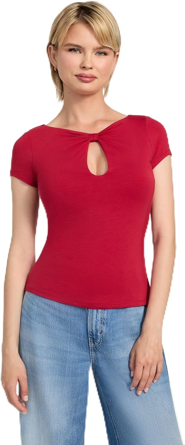 Топ GUESS Eco Joey с вырезом, Siren Red
Топ GUESS Eco Joey с вырезом, Siren Red