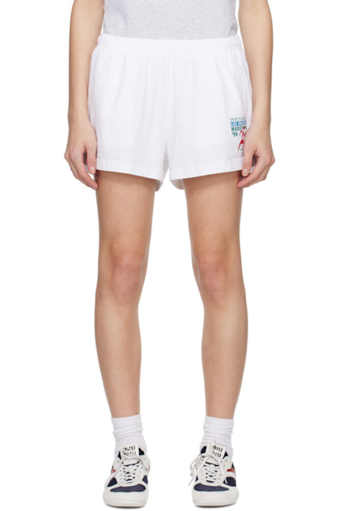 Белые шорты в стиле диско «LA Marathon» Sporty & Rich
Белые шорты в стиле диско «LA Marathon» Sporty & Rich