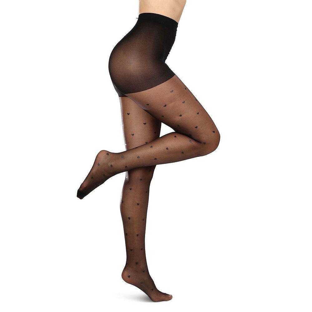 Женские прозрачные нейлоновые колготки с мини-сердечками MeMoi, черный
Женские прозрачные нейлоновые колготки с мини-сердечками MeMoi, черный