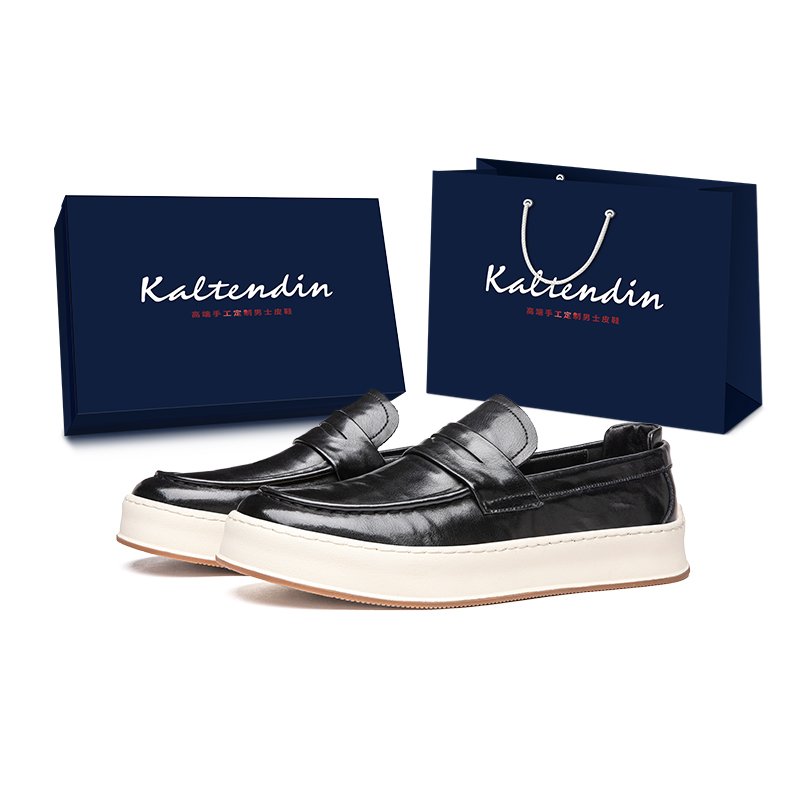 Kaltendin Мужские винтажные лоферы British Commute, черные 
Kaltendin Мужские винтажные лоферы British Commute, черные