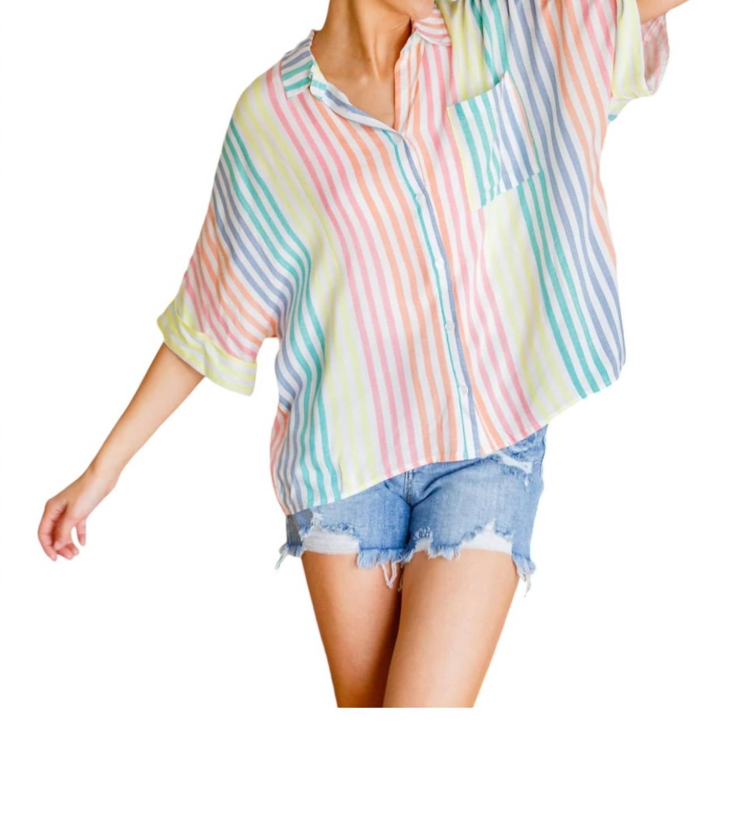 Рубашка в полоску End Of The Rainbow, многоцветная ANDREE BY UNIT, мультиколор
Рубашка в полоску End Of The Rainbow, многоцветная ANDREE BY UNIT, мультиколор