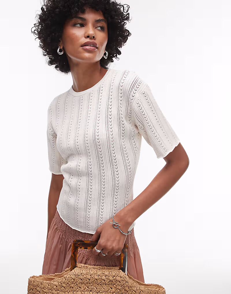 & Other Stories супермягкая трикотажная футболка с ажурными краями белого цвета
& Other Stories супермягкая трикотажная футболка с ажурными краями белого цвета