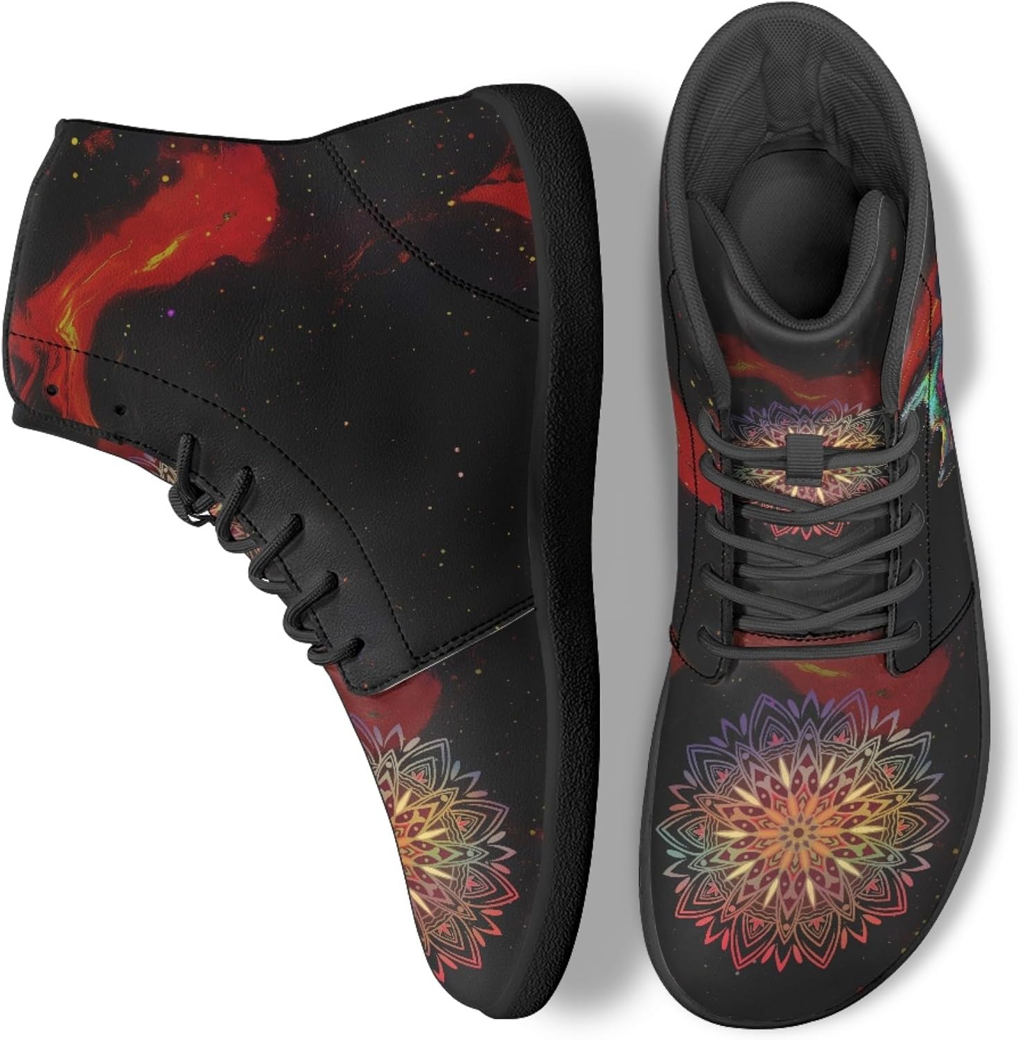 Кроссовки унисекс Бохо с принтом мандалы, босоножки с высоким верхом из PU-кожи для улицы Arleeorkee, Wolf Mandala
Кроссовки унисекс Бохо с принтом мандалы, босоножки с высоким верхом из PU-кожи для улицы Arleeorkee, Wolf Mandala