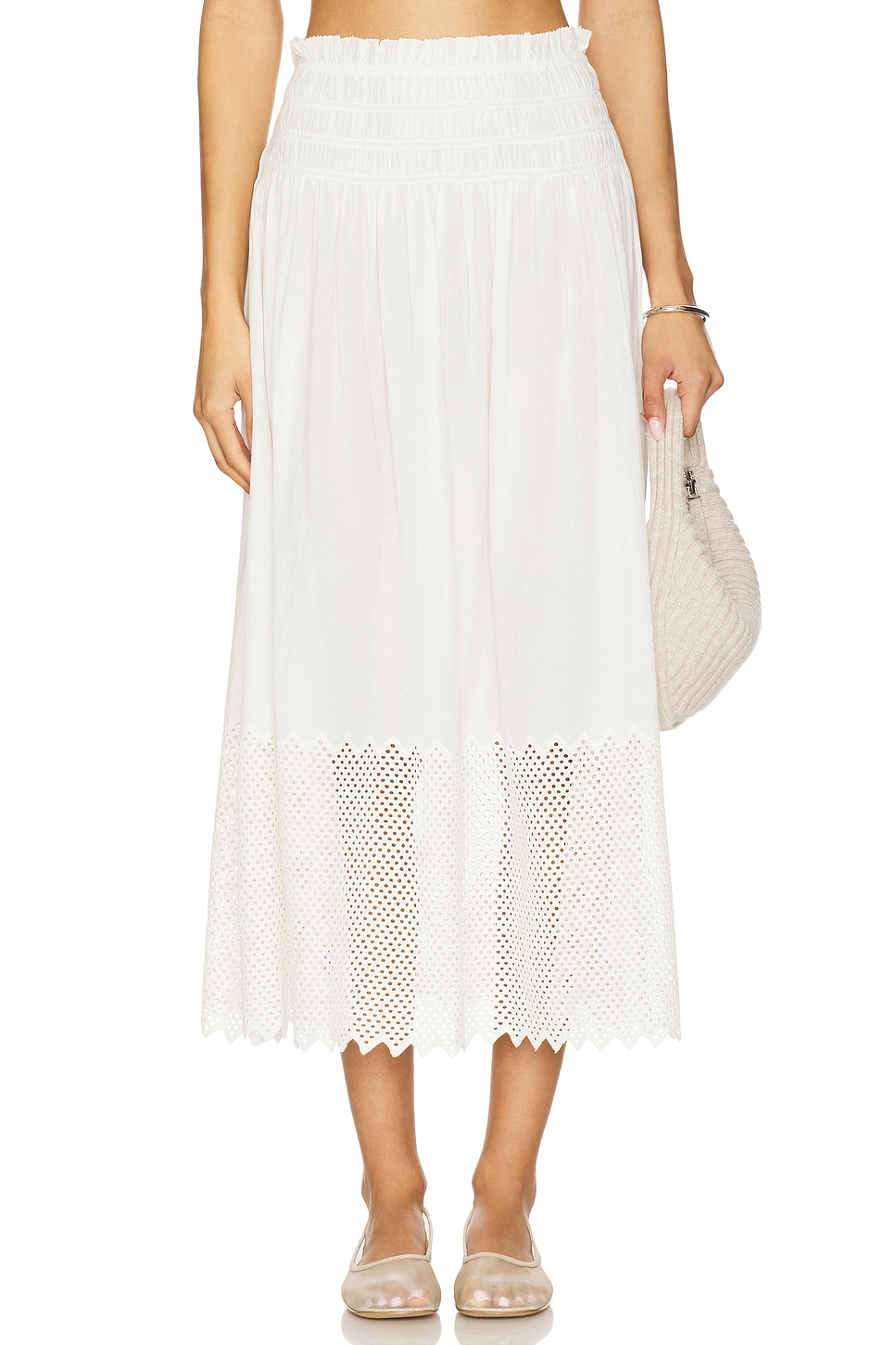 Юбка "канарейка" с узором "соты" The Great, white
Юбка "канарейка" с узором "соты" The Great, white