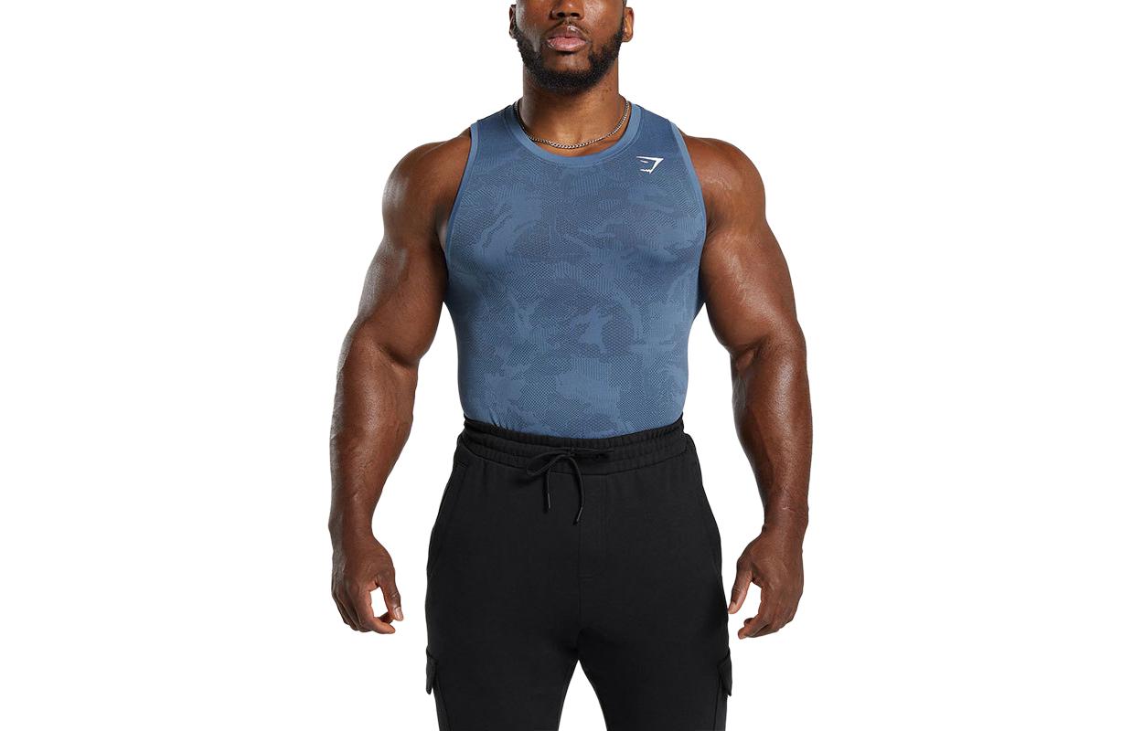 GYMSHARK Мужской синий топ
GYMSHARK Мужской синий топ