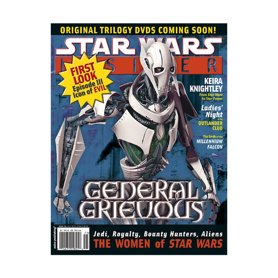 Журнал #75 "General Grievous New Jedi Order", Star Wars Insider #051 - #100 (WOTC)
Журнал #75 "General Grievous New Jedi Order", Star Wars Insider #051 - #100 (WOTC)