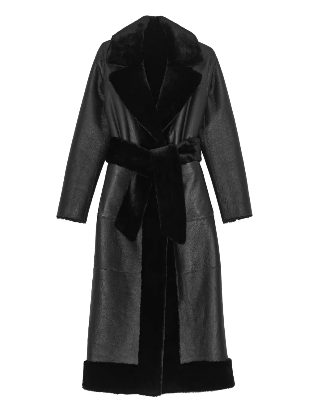 Пальто из овчины с поясом REMAIN, черный
Пальто из овчины с поясом REMAIN, черный