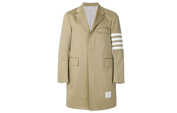 THOM BROWNE Тренч мужской в землистых тонах, Earth Tone 
THOM BROWNE Тренч мужской в землистых тонах, Earth Tone