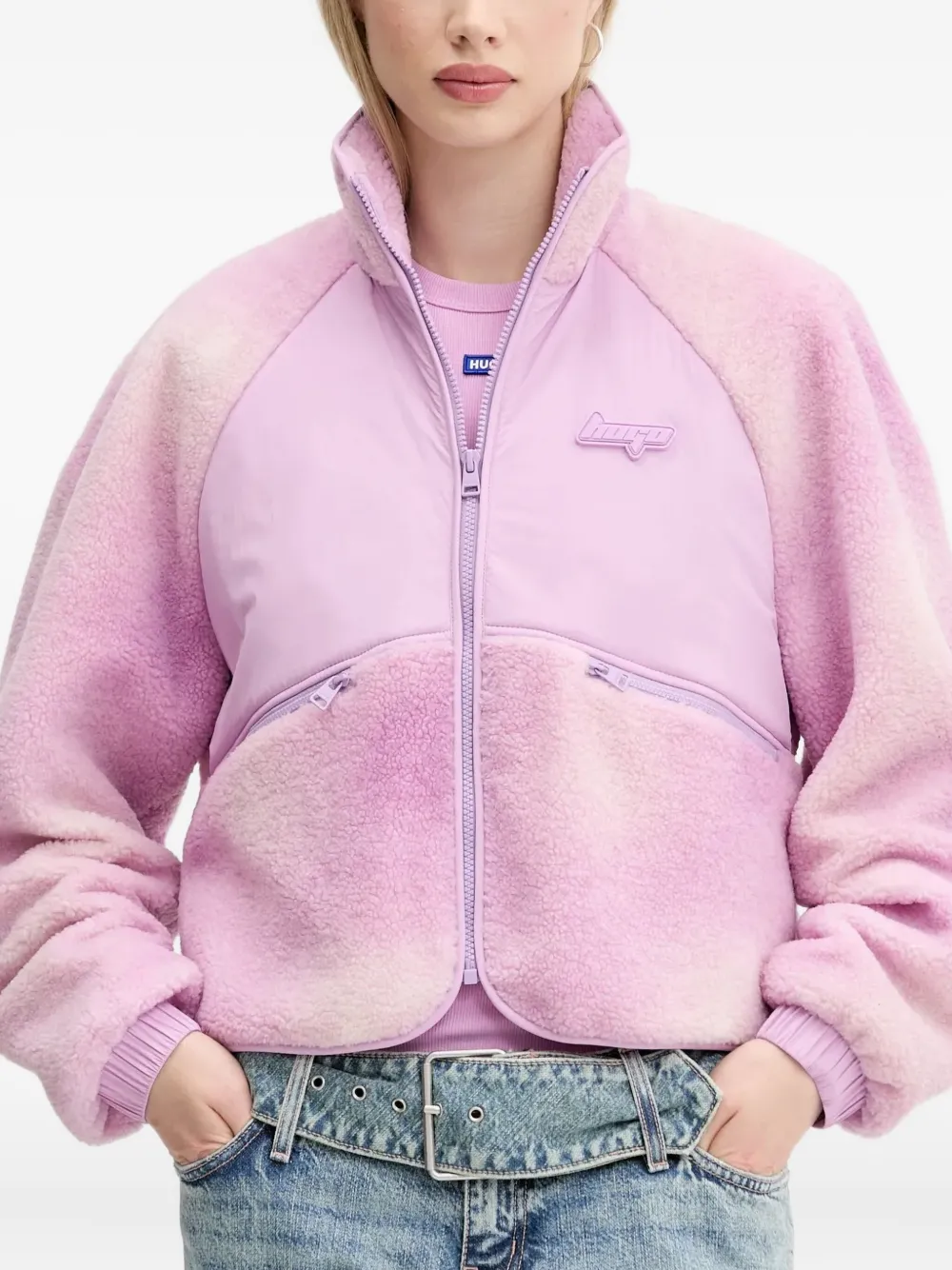 Флисовая куртка в стиле колор-блок HUGO, розовый
Флисовая куртка в стиле колор-блок HUGO, розовый
