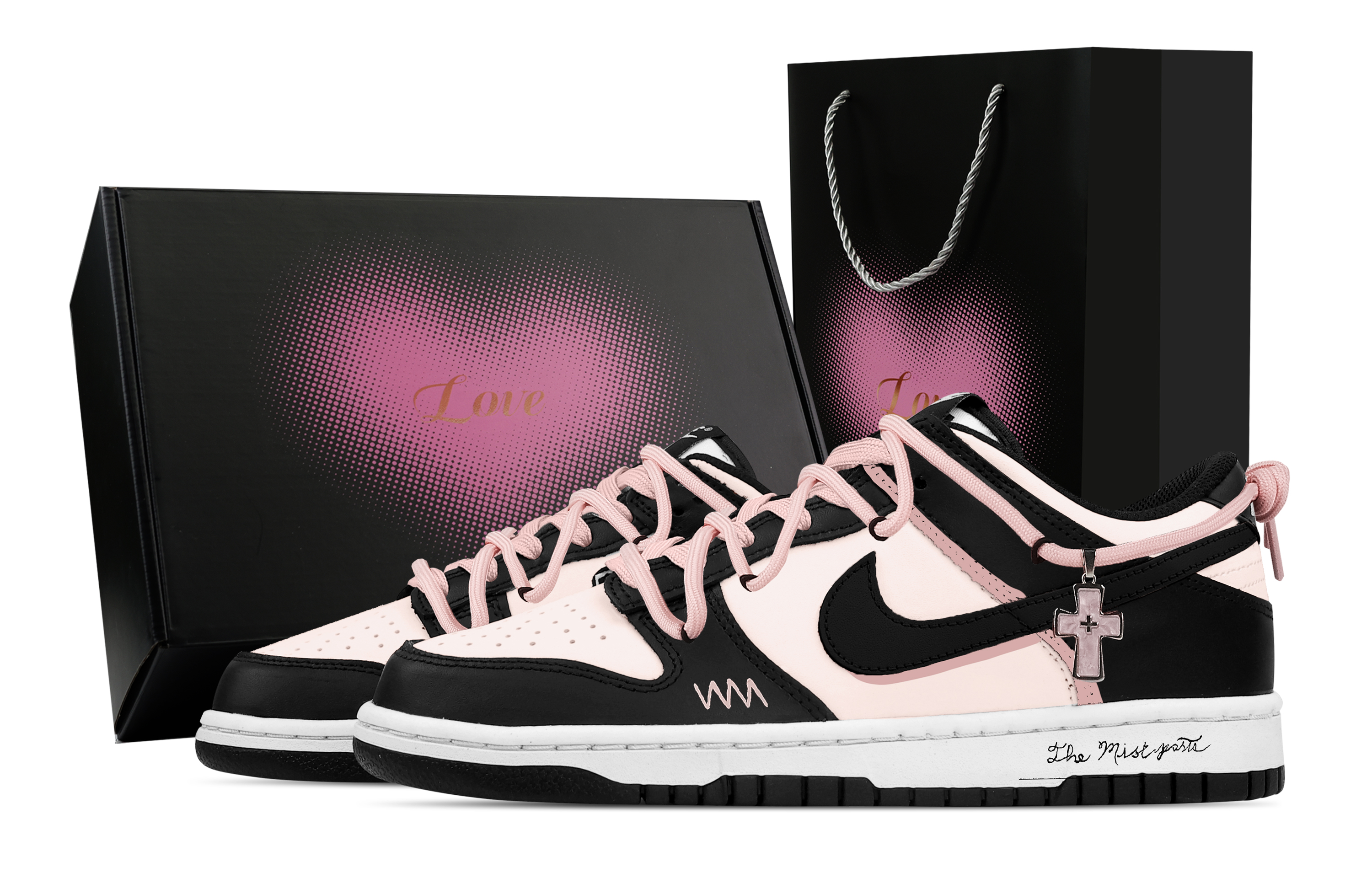 Nike Dunk Wild Berry Instruction, Heart Box кожаные устойчивые к истиранию низкие кроссовки для скейтбординга унисекс Black White Pink
Nike Dunk Wild Berry Instruction, Heart Box кожаные устойчивые к истиранию низкие кроссовки для скейтбординга унисекс Black White Pink
