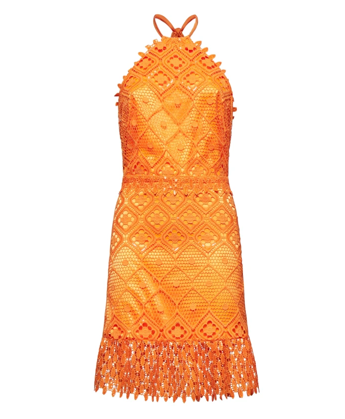 Платье миди из кружева, связанного крючком, с американским вырезом горловины. Silvian Heach, оранжевый
Платье миди из кружева, связанного крючком, с американским вырезом горловины. Silvian Heach, оранжевый