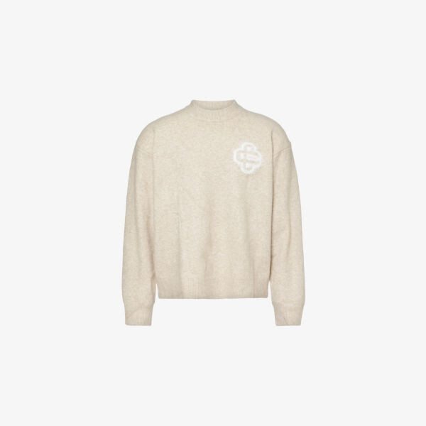 Джемпер прямого кроя из эластичной трикотажной ткани с эмблемой The Couture Club, бежевый
Джемпер прямого кроя из эластичной трикотажной ткани с эмблемой The Couture Club, бежевый