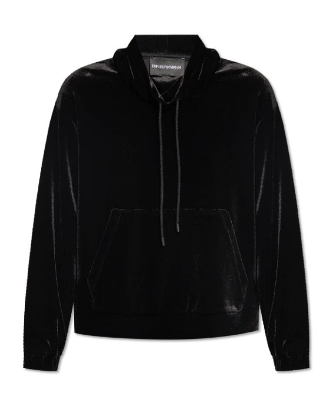 Бархатная толстовка Emporio Armani, черный
Бархатная толстовка Emporio Armani, черный